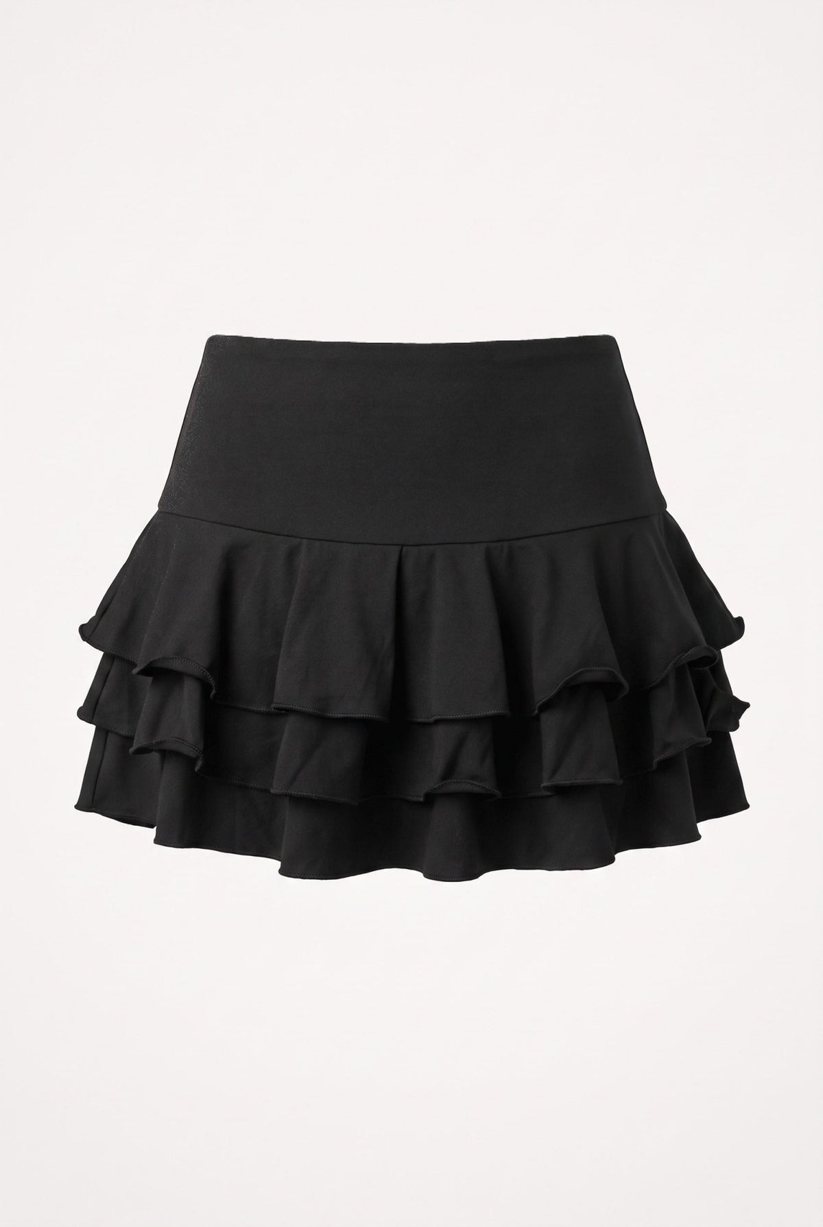 Black Tiered Frill Skort - BEEGLEE
