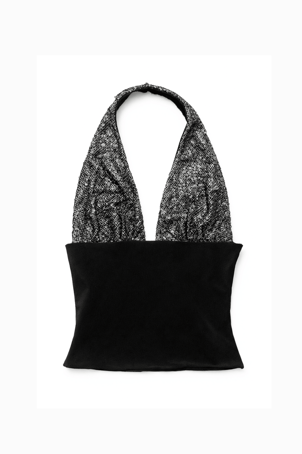 Black Veil Sequins Top - BEEGLEE