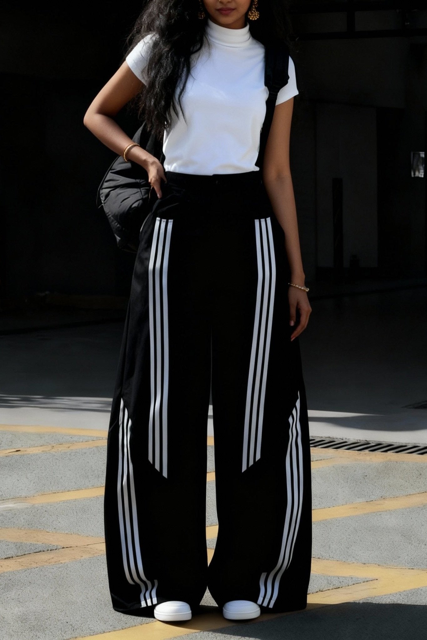 Black Velocity Wide Pants