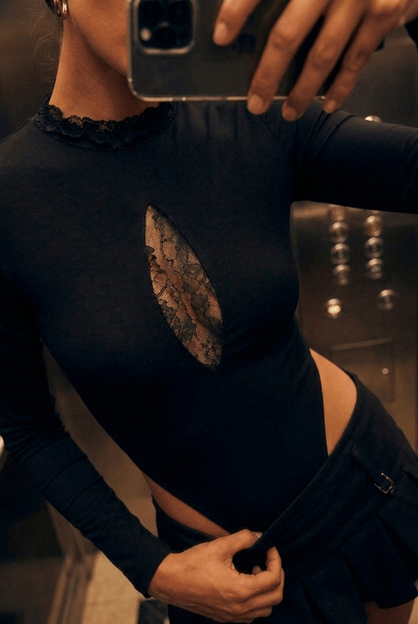 Black Velora Bodysuit - BEEGLEE