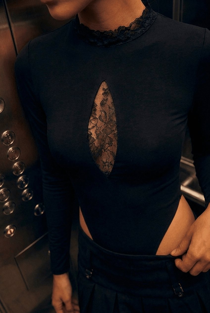 Black Velora Bodysuit - BEEGLEE