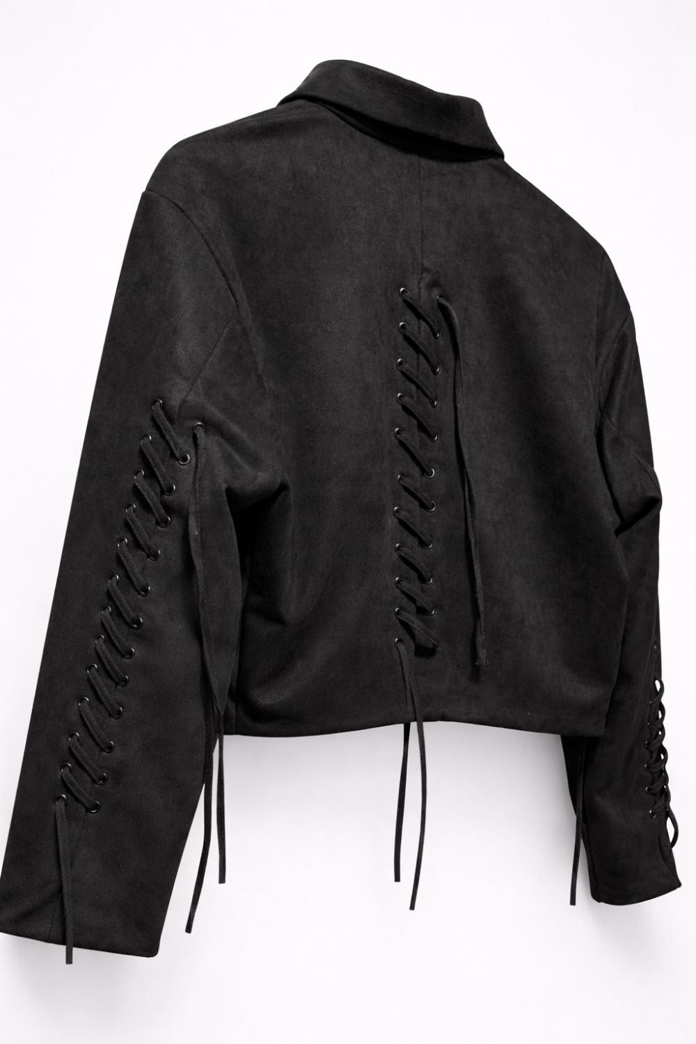 Black Yurei Suede Jacket - BEEGLEE