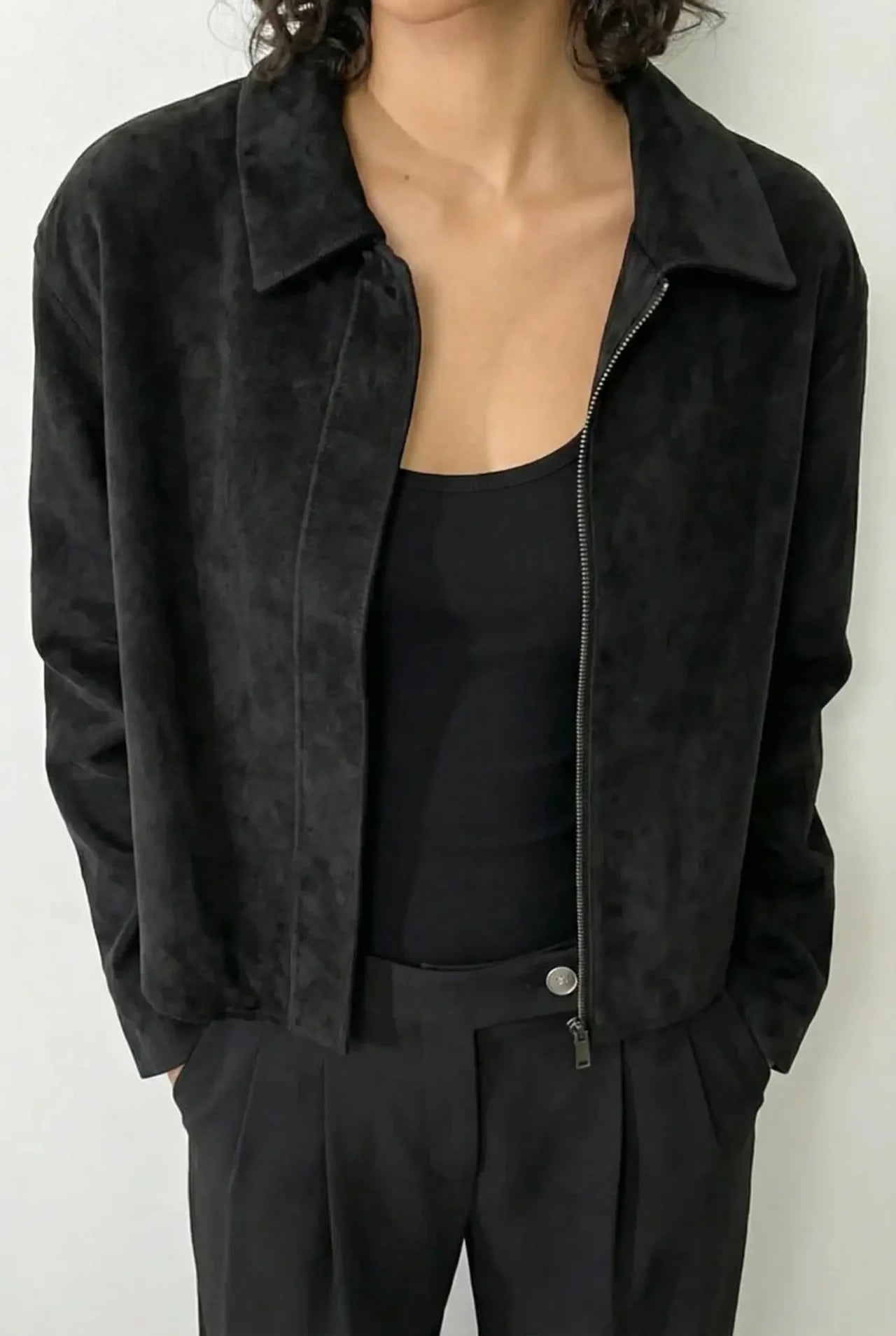 Black Yurei Suede Jacket - BEEGLEE