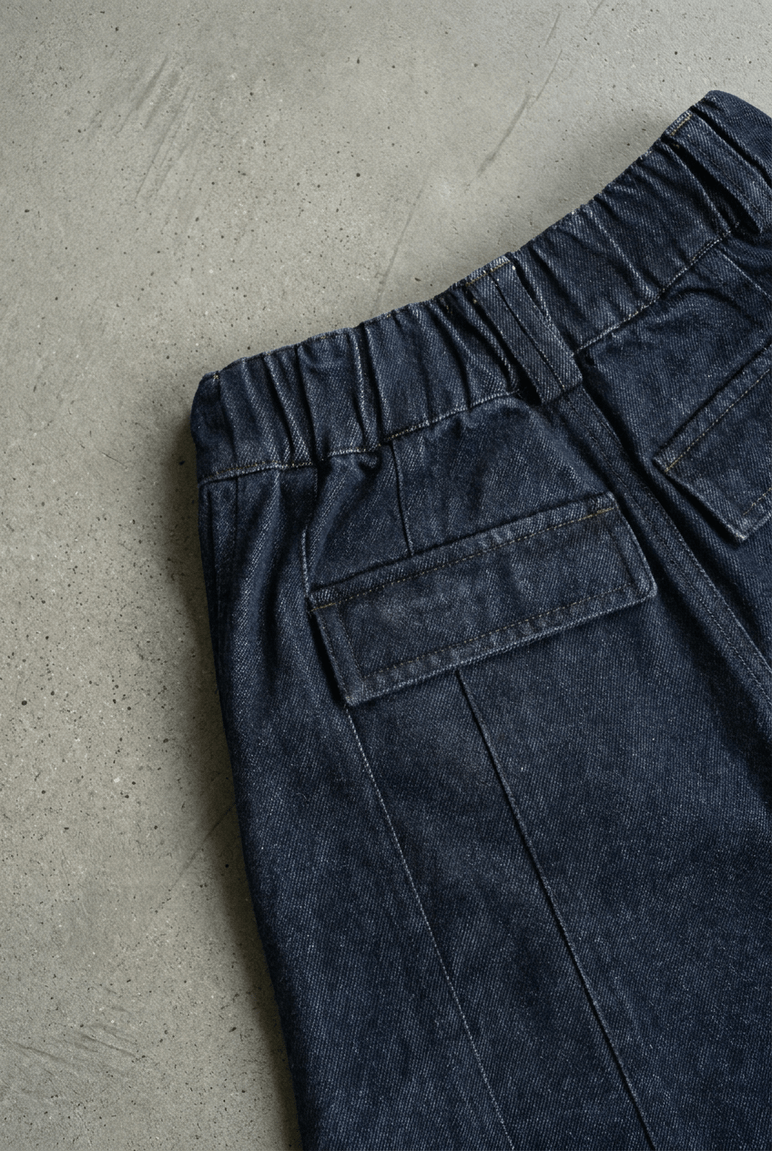 Blue Barrel Denim Pants - BEEGLEE