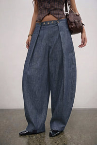 Blue Buttoned-Up Jeans