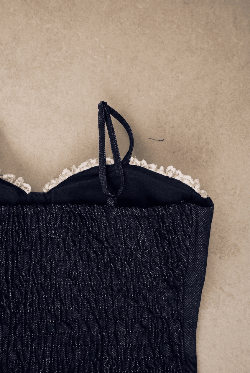 Blue Crush Denim Corset - BEEGLEE
