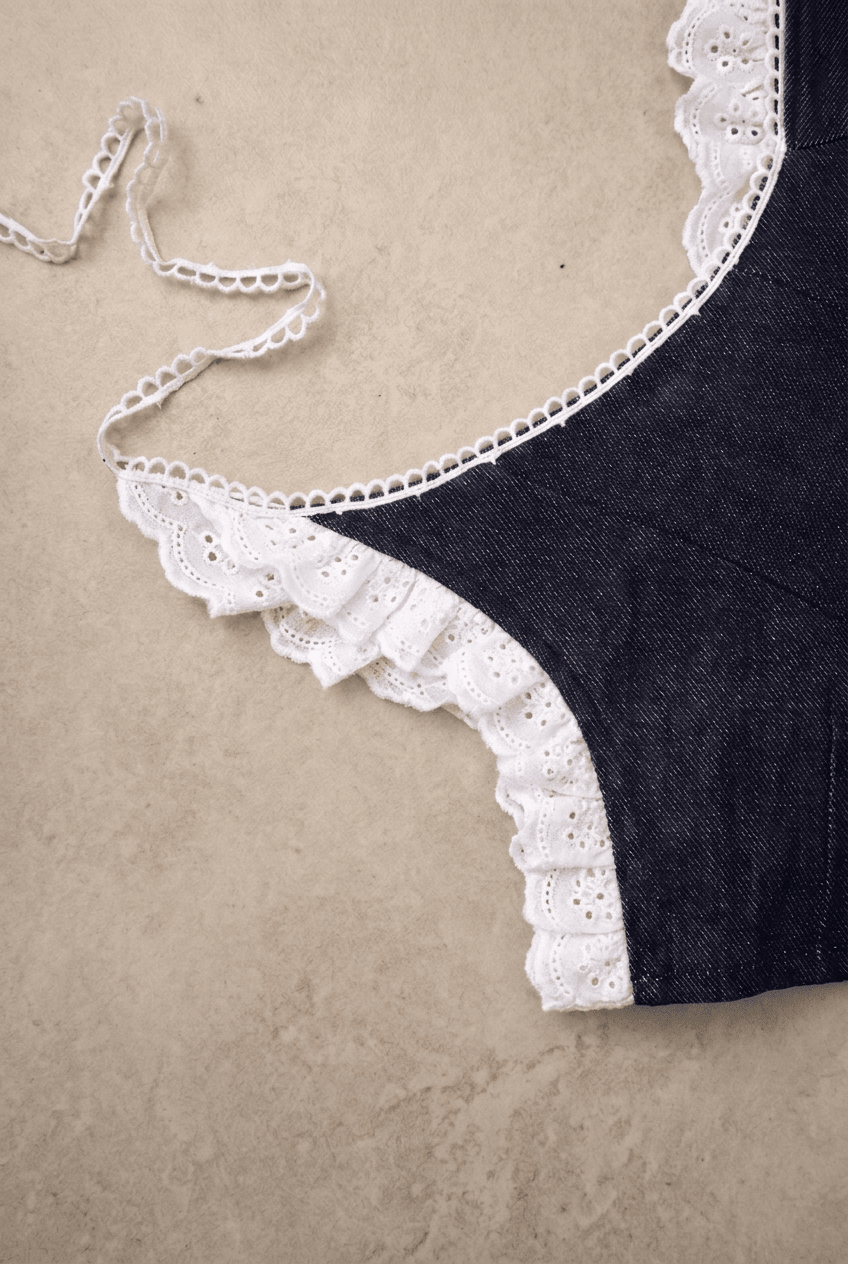 Blue Crush Denim Corset - BEEGLEE