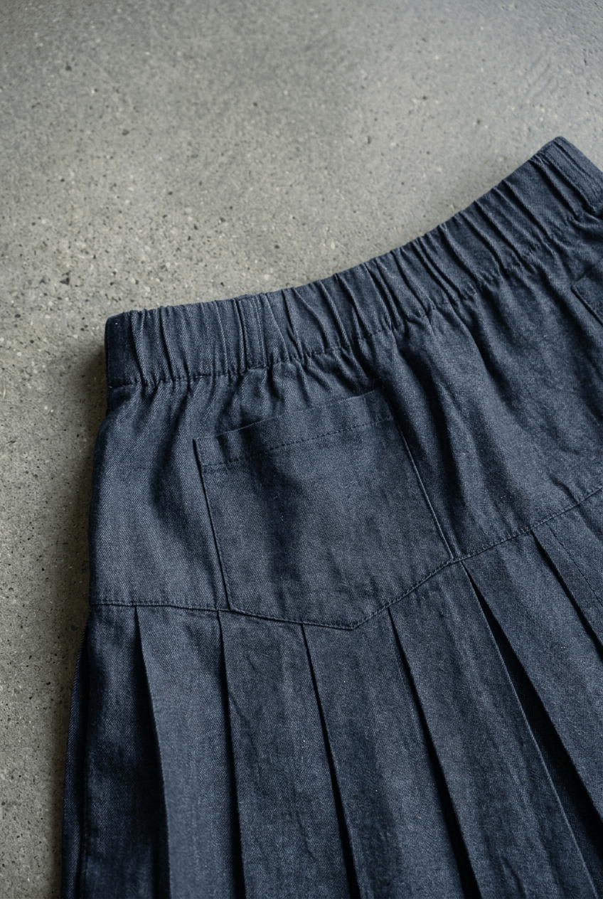 Blue Pleated Skort - BEEGLEE