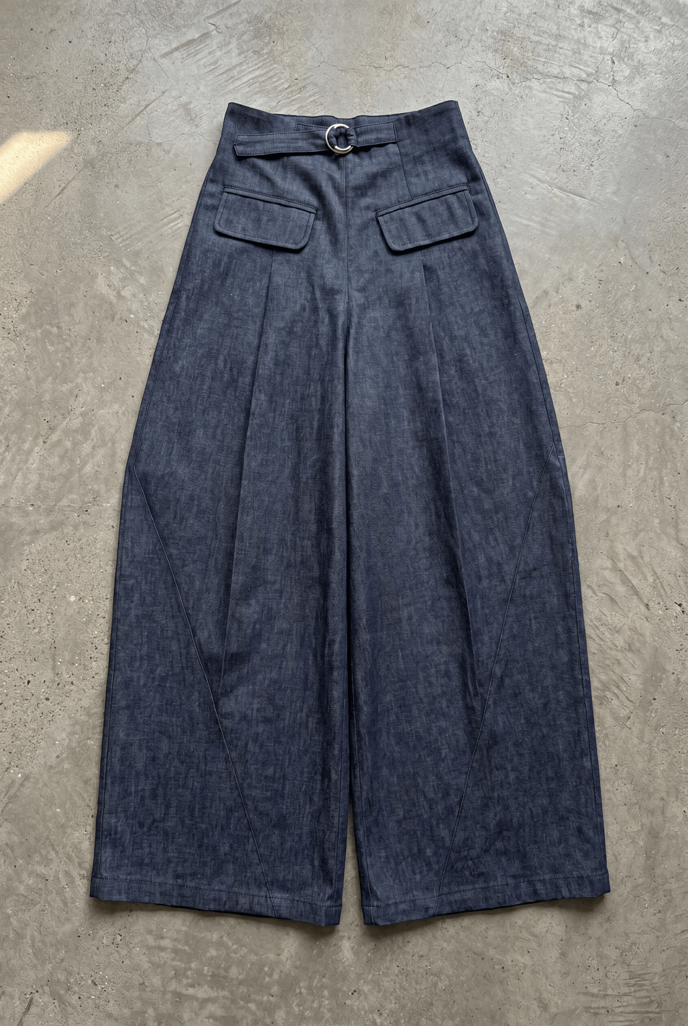 Blue Pleated Trousers - BEEGLEE
