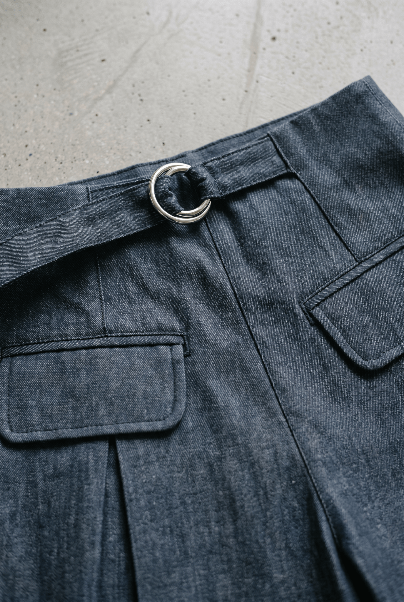 Blue Pleated Trousers - BEEGLEE