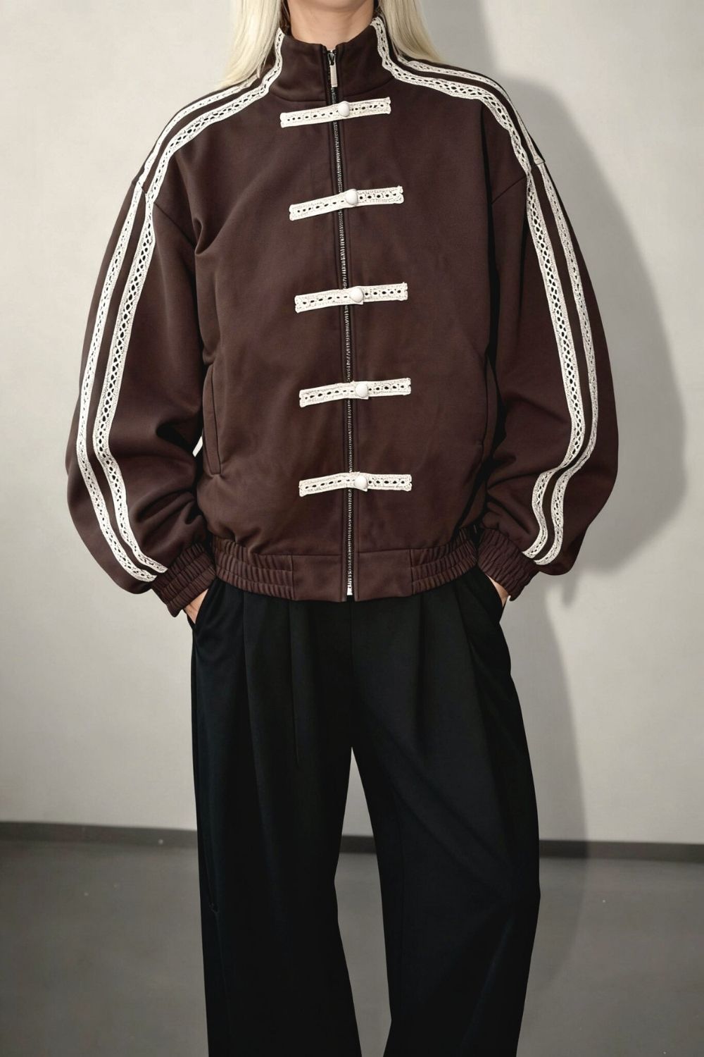 Brown Han Knot Suede Jacket - BEEGLEE