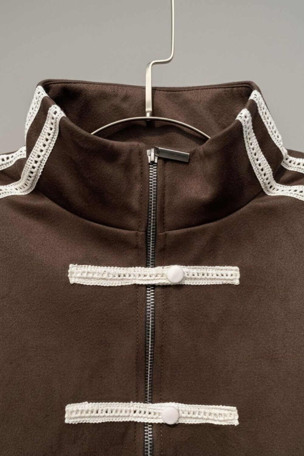Brown Han Knot Suede Jacket - BEEGLEE