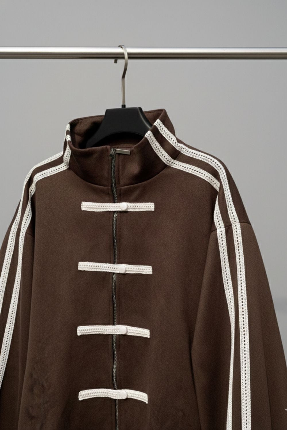 Brown Han Knot Suede Jacket - BEEGLEE