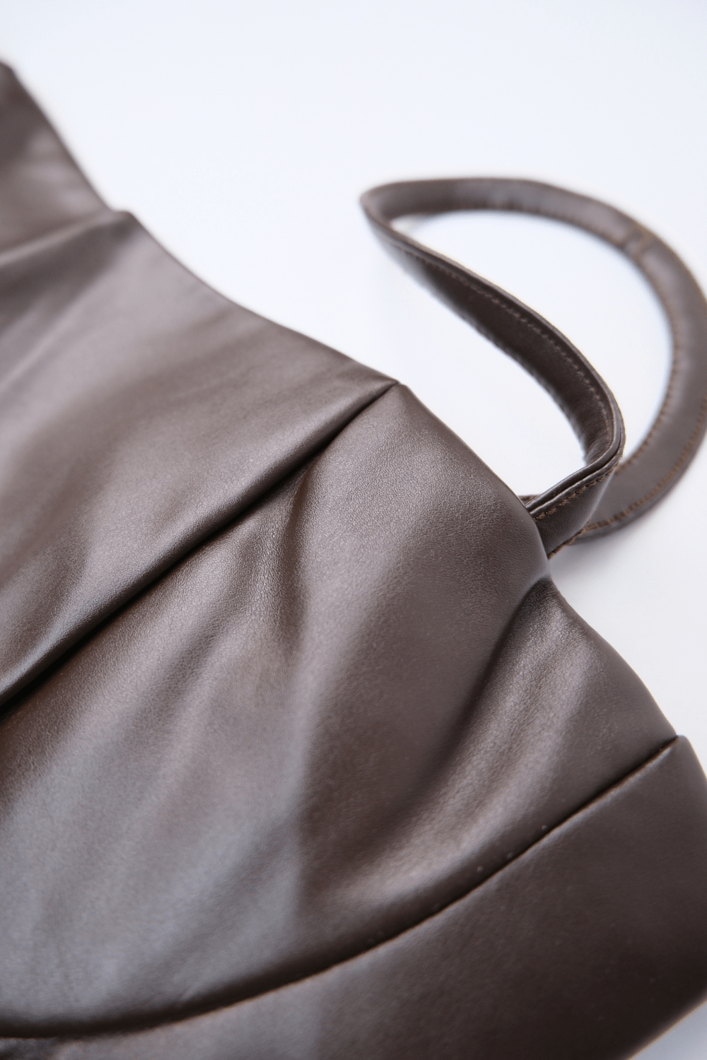 Brown Iris leather Bralette - BEEGLEE