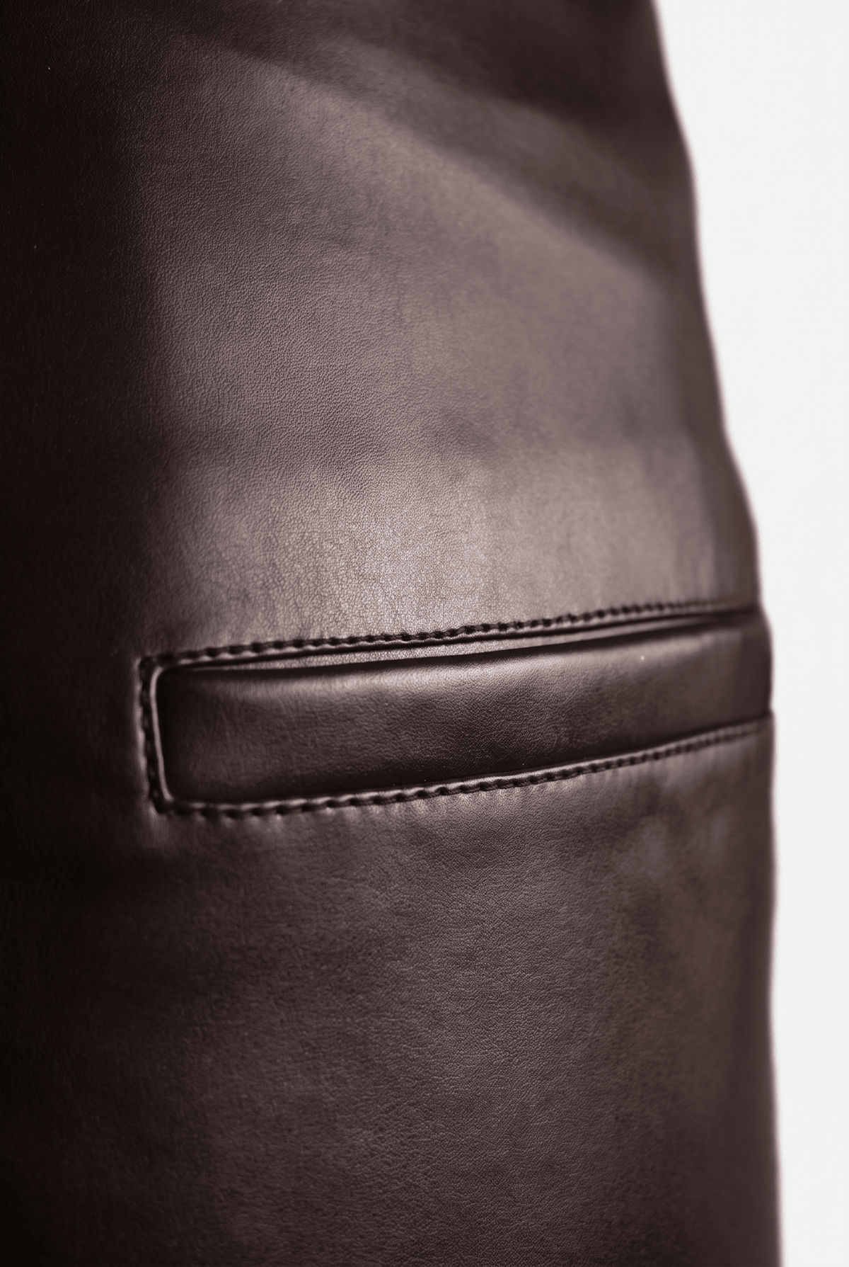 Brown Mini Leather Skirt - BEEGLEE