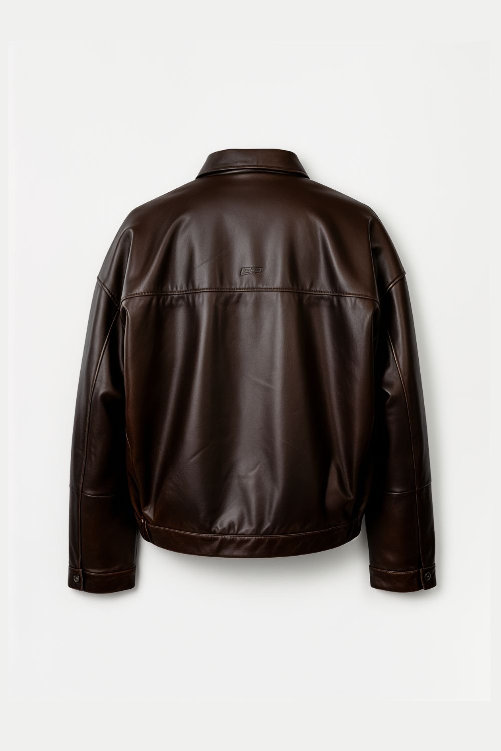 Brown viper leather jacket