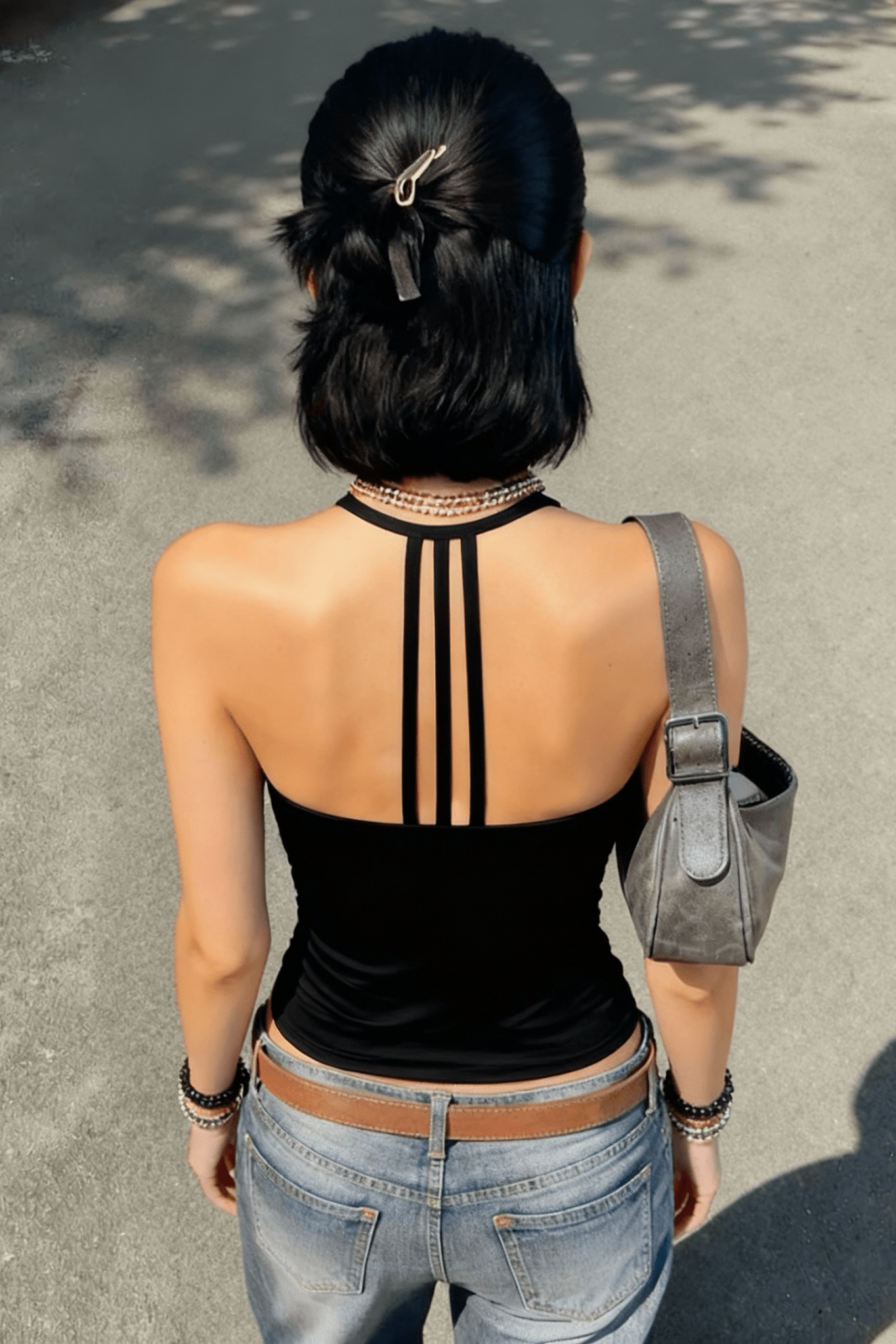 Double strap bodysuit