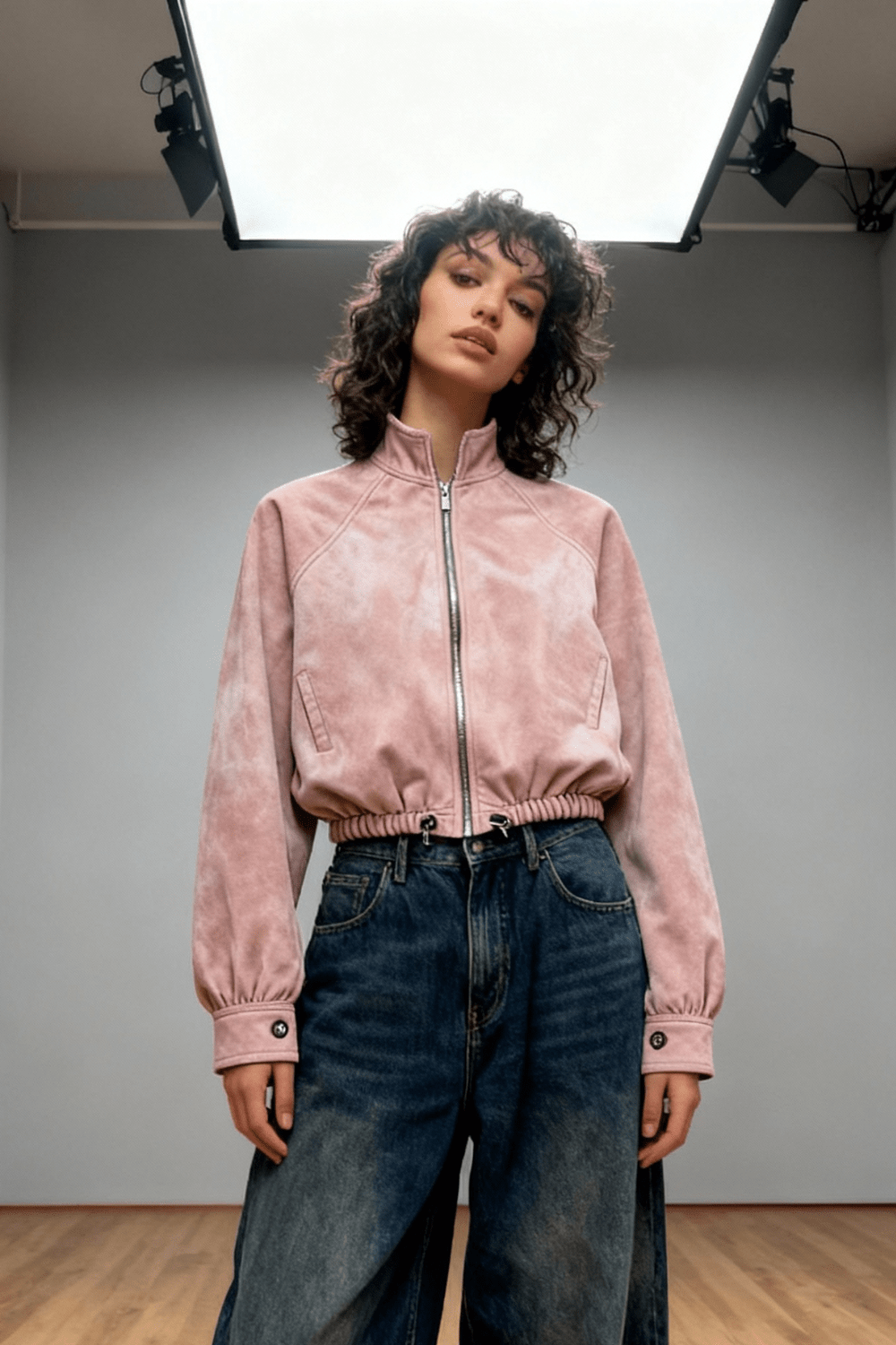Dust Rose Naira Bomber Jacket