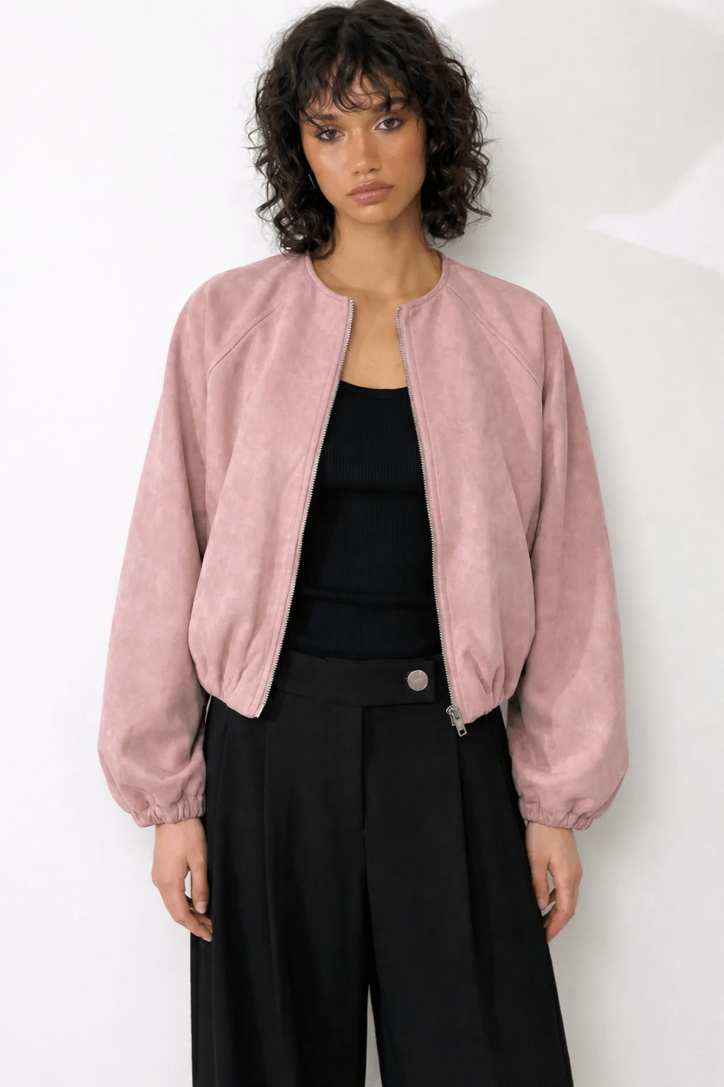 Dust Rose Seoul Air Suede Jacket - BEEGLEE