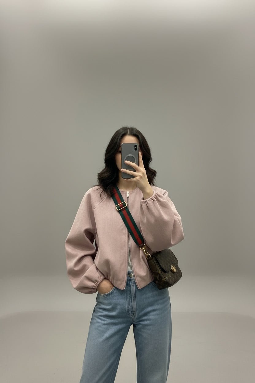 Dust Rose Seoul Air Suede Jacket - BEEGLEE
