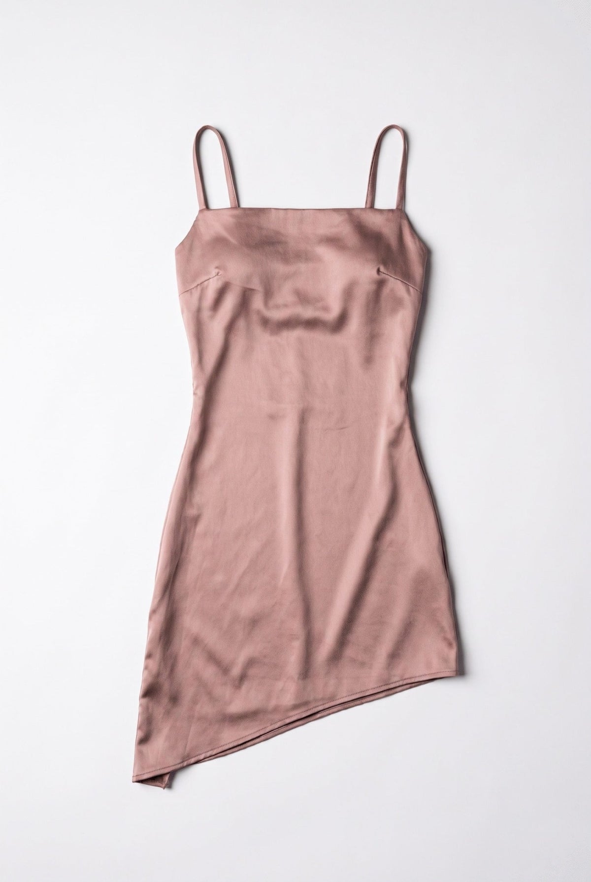 Dusty Rose Stellar Slit Mini Dress - BEEGLEE