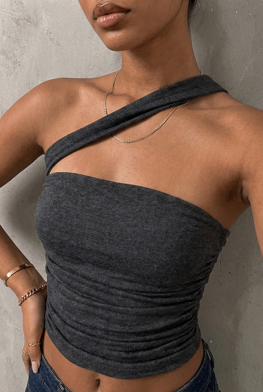 Grey carousel Top - BEEGLEE