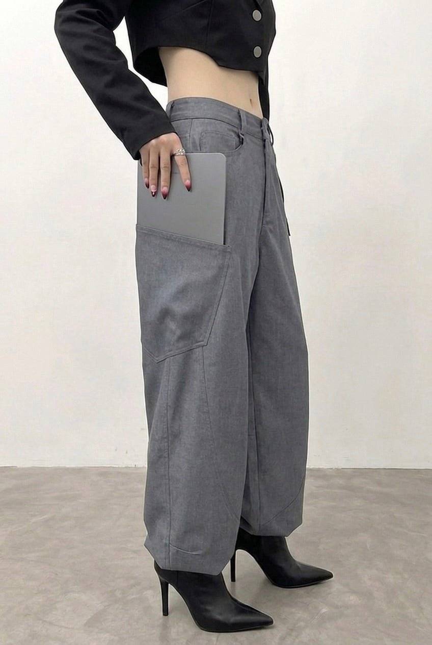Grey Carpenter Pants - BEEGLEE