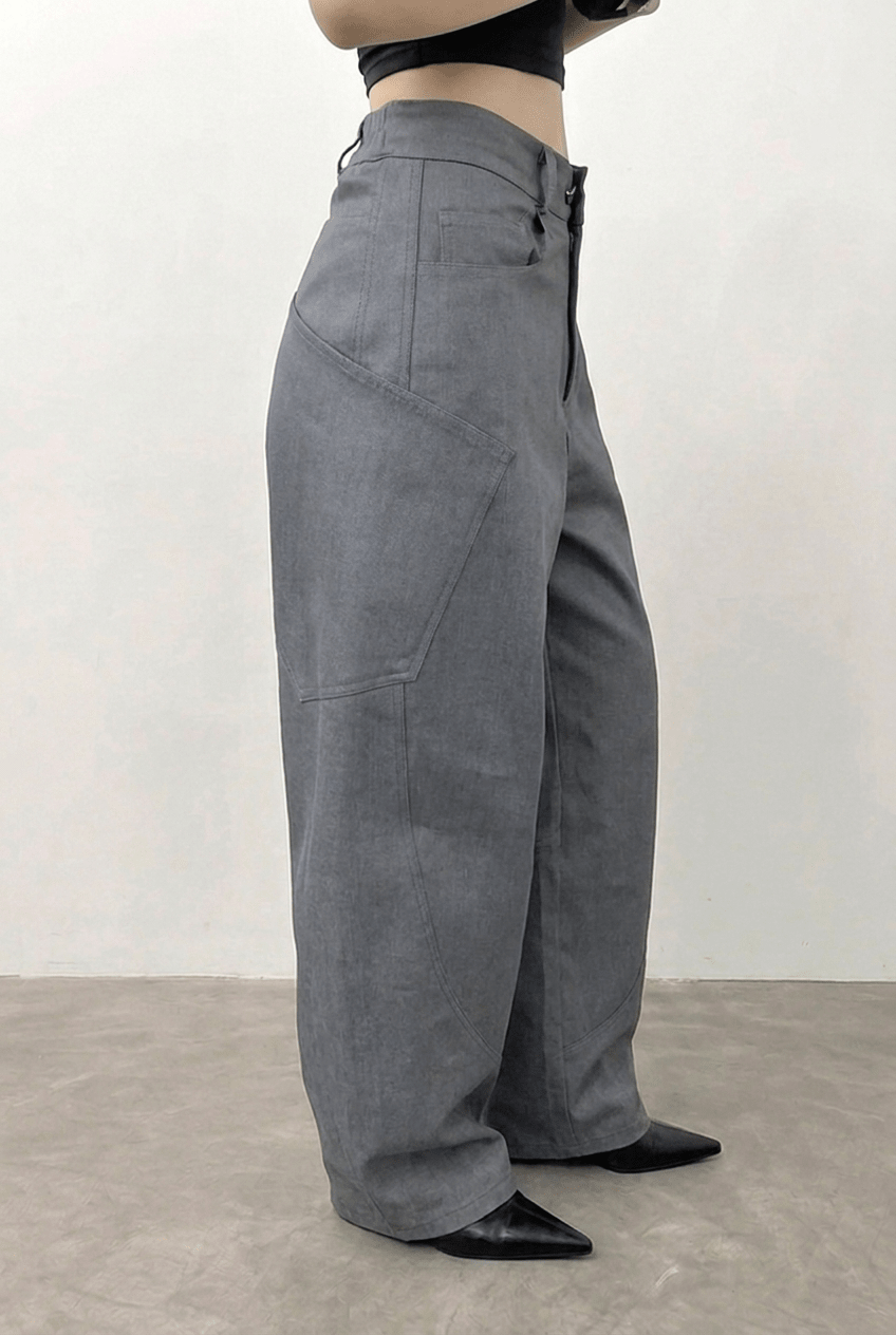 Grey Carpenter Pants - BEEGLEE