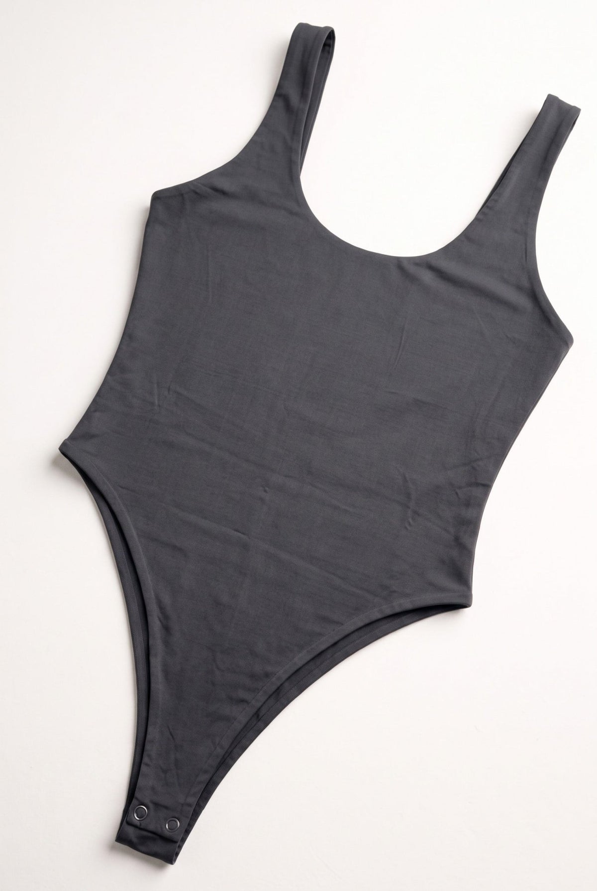 Grey Cross-Back Bodysuit - BEEGLEE