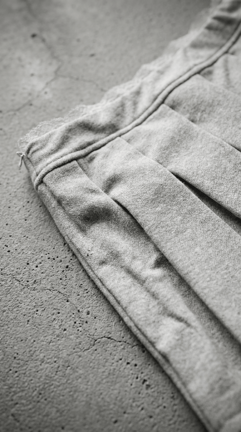 Grey Lace-Trim Pleated Skort - BEEGLEE