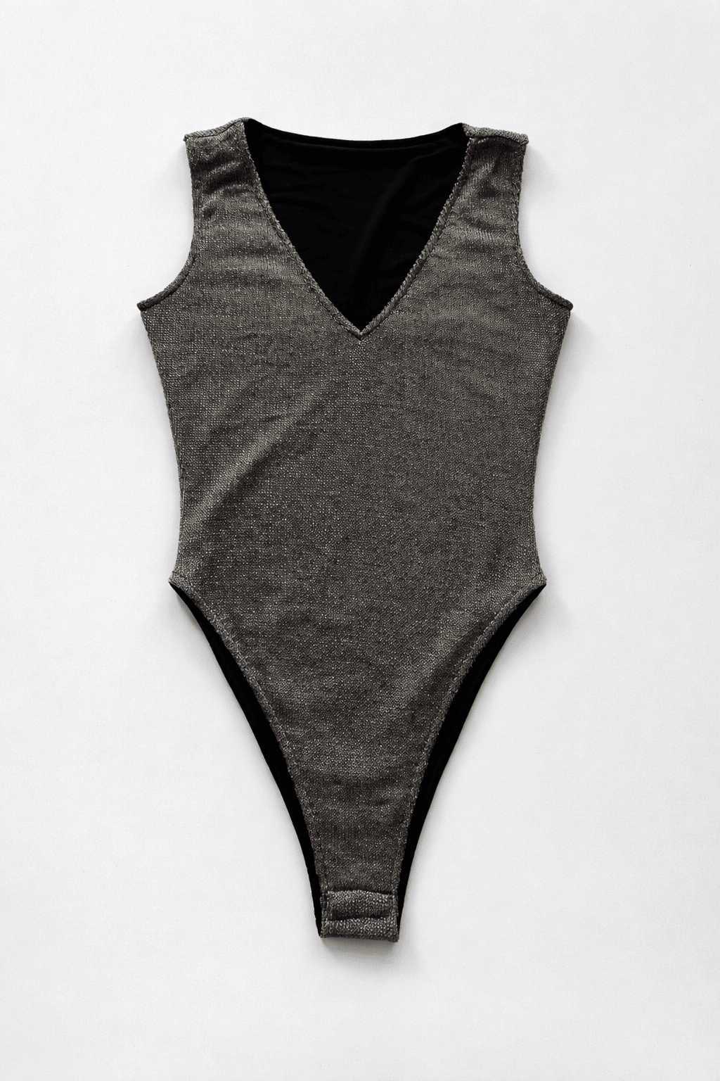 Grey Seren Meshknit Bodysuit - BEEGLEE