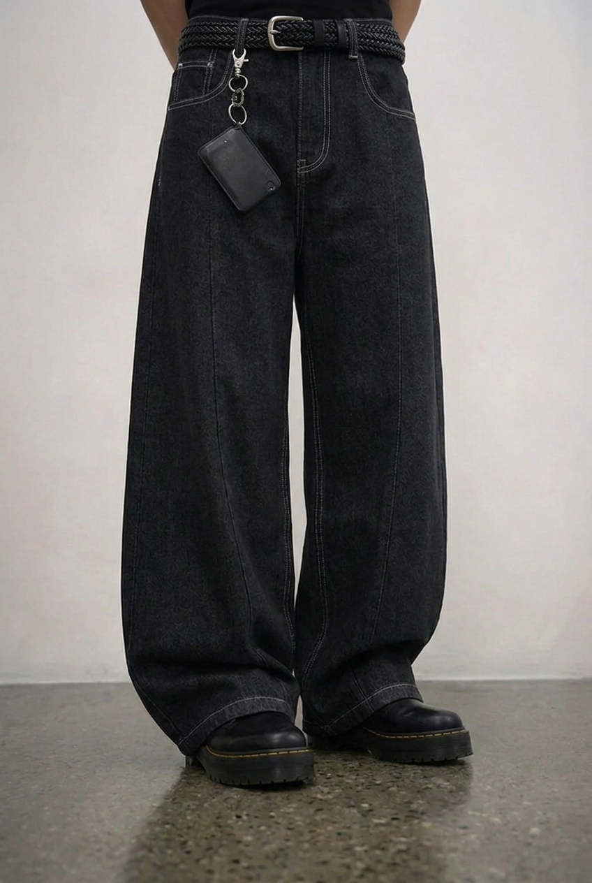 Black Carpenter Denim Pants