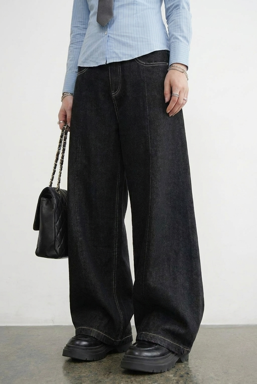 Black Carpenter Denim Pants
