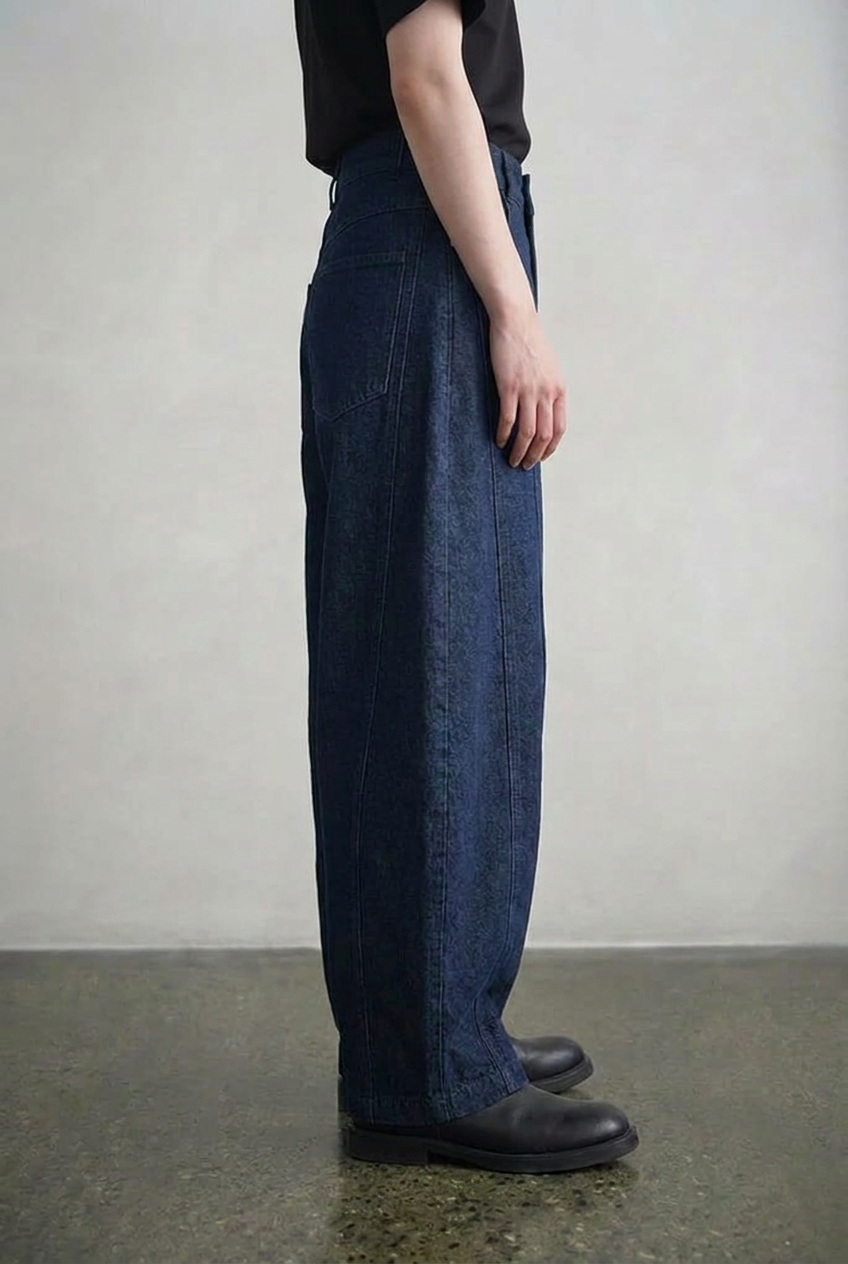 Blue Barrel Denim Pants