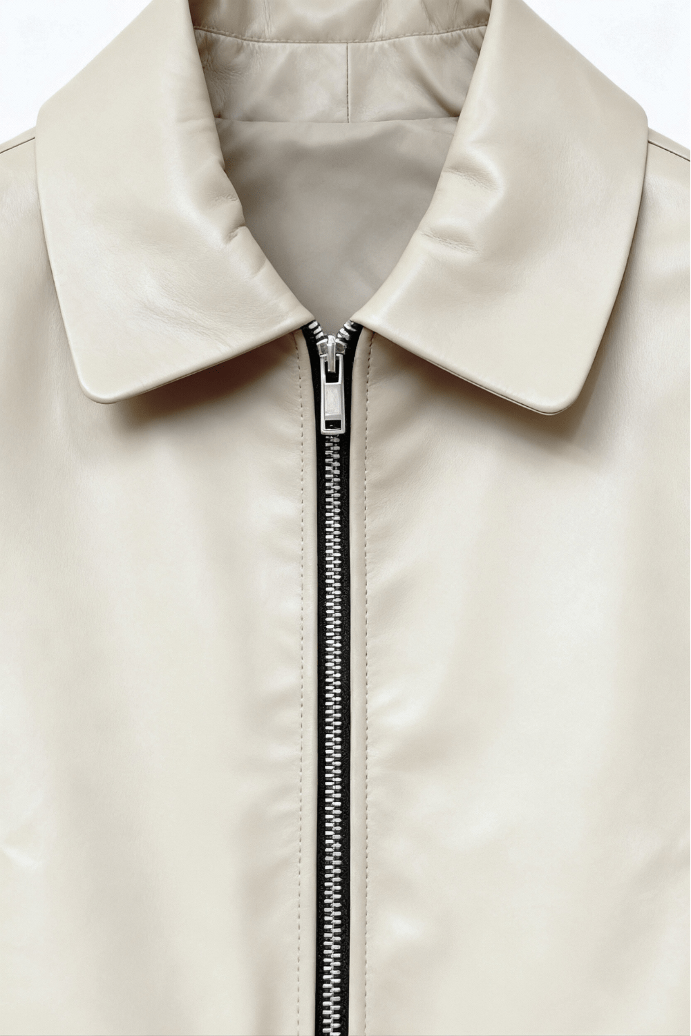 Ivory Hikari Leather Jacket - BEEGLEE