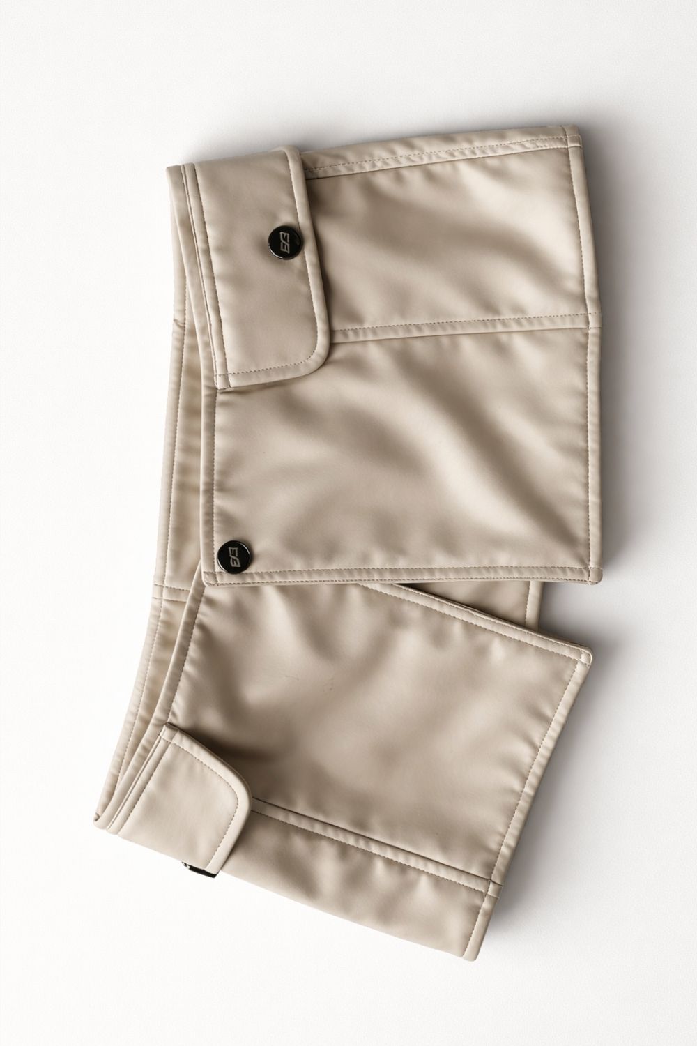 Ivory Leather skirt belt - BEEGLEE