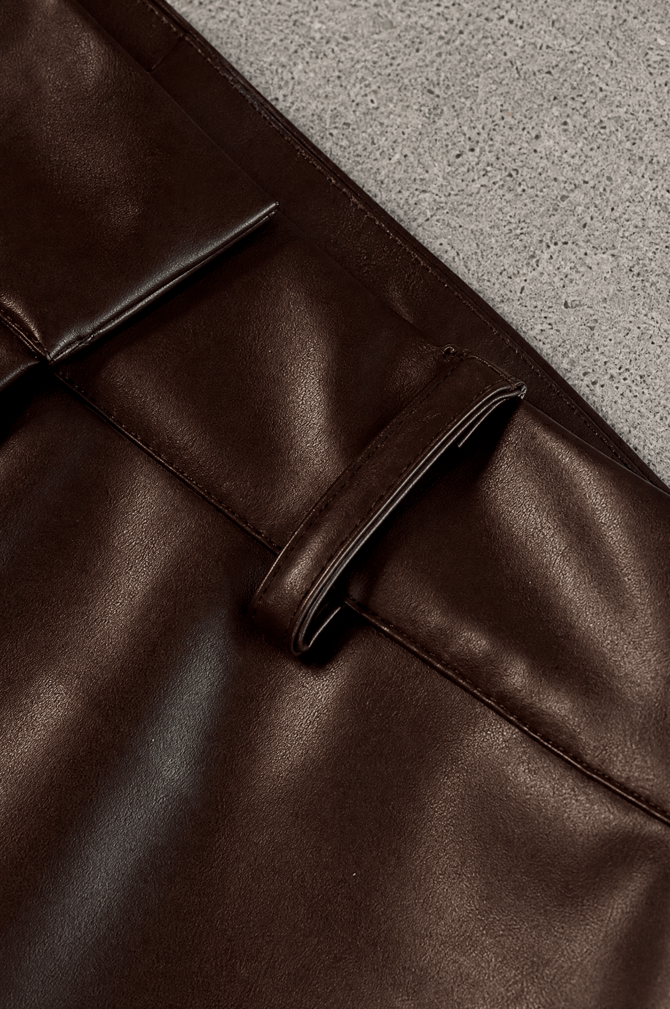 Mocha Core Leather Skort - BEEGLEE