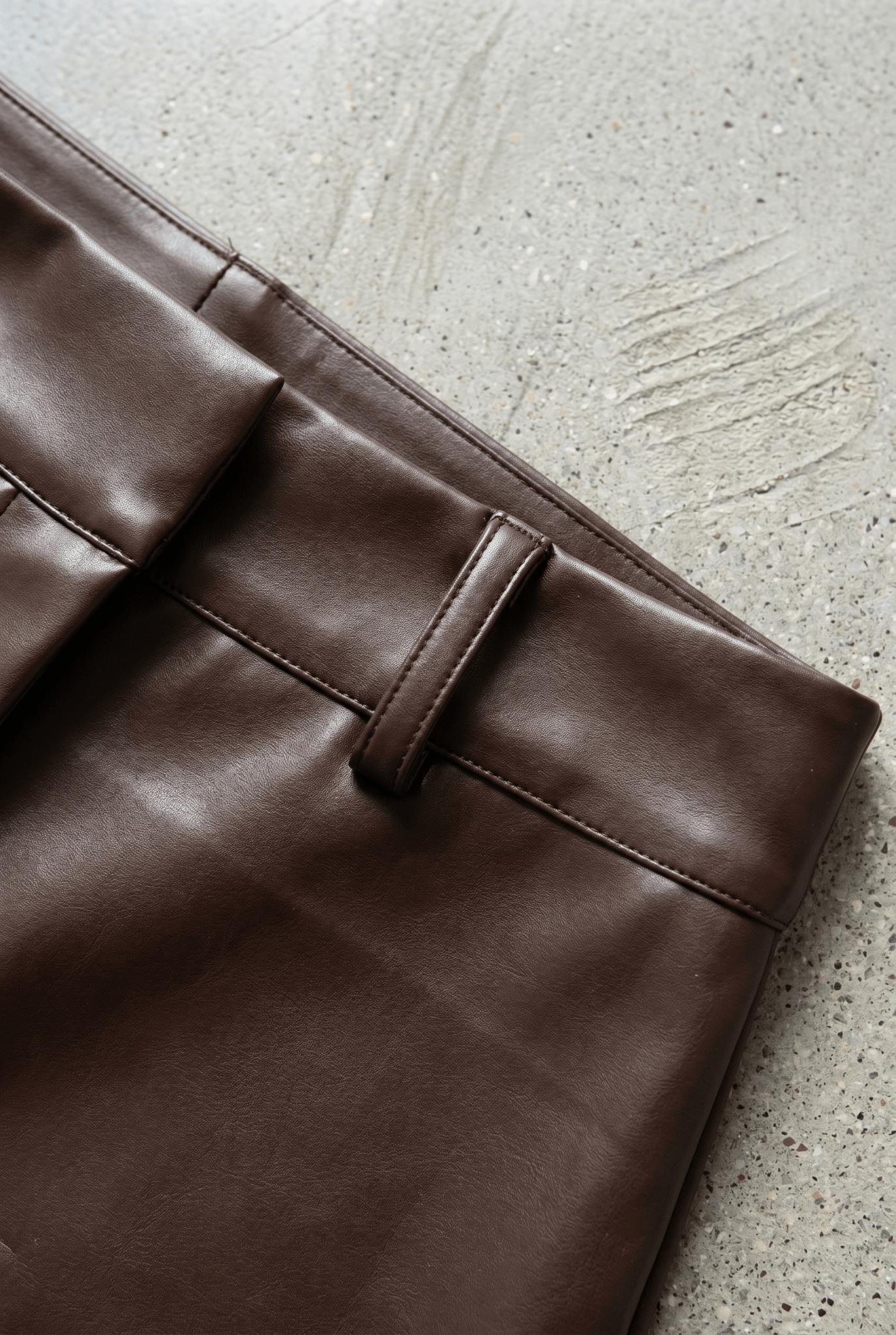 Mocha Core Leather Skort - BEEGLEE