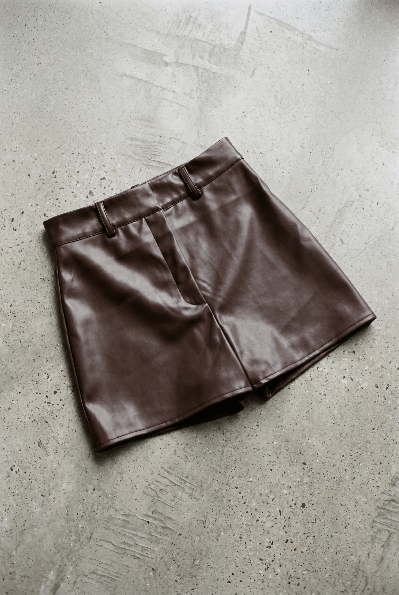 Mocha Core Leather Skort - BEEGLEE