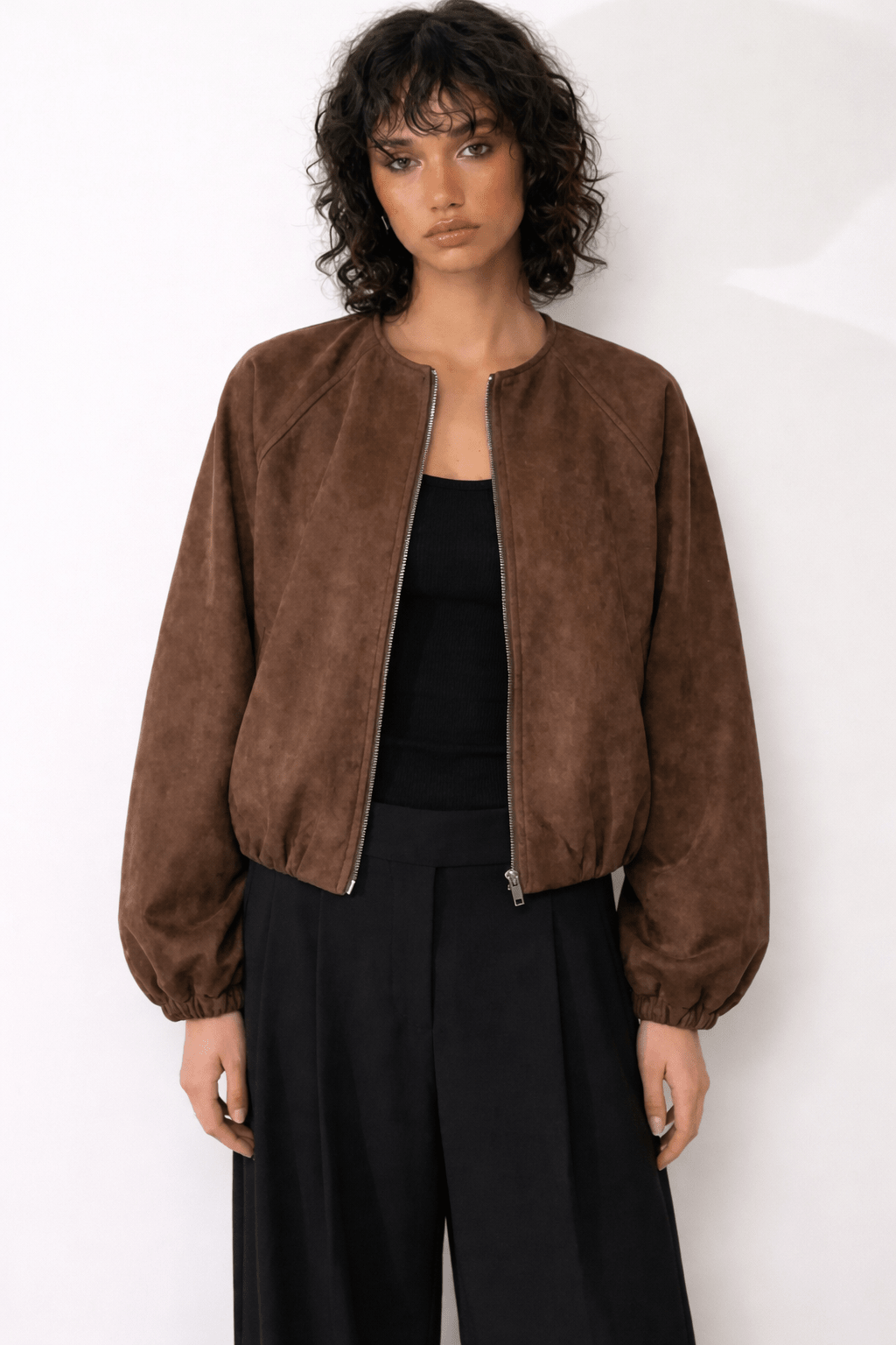 Mocha Seoul Air Suede Jacket - BEEGLEE