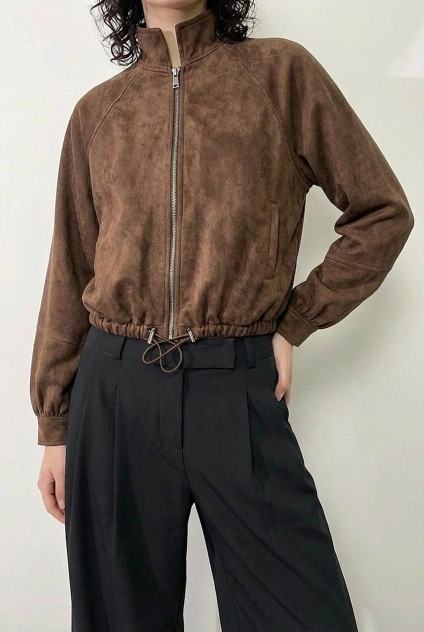 Mocha Suede Naira Jacket - BEEGLEE