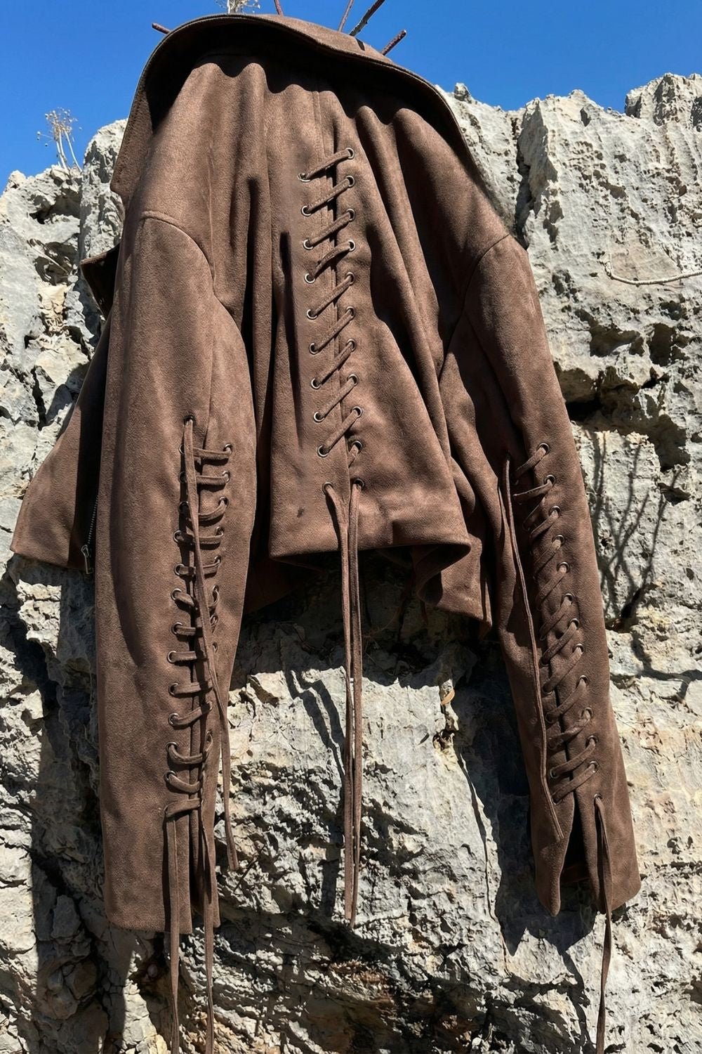 Mocha Yurei suede jacket - BEEGLEE