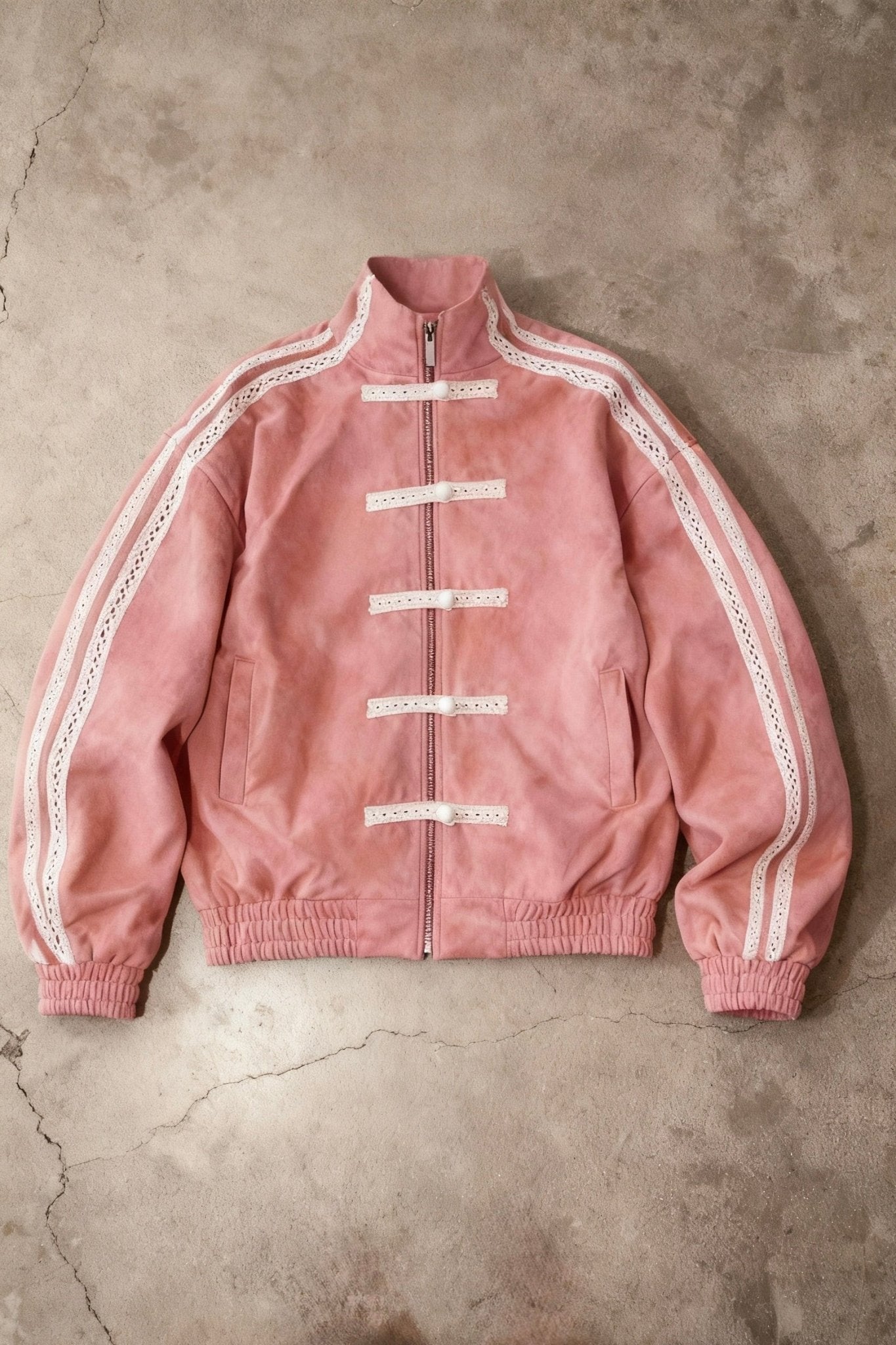 Pink Han Knot Suede Jacket