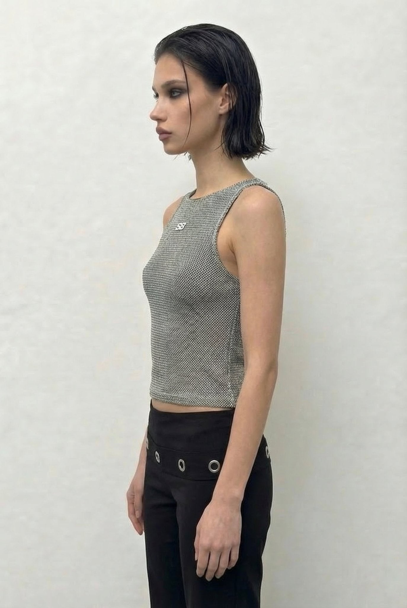 Silver Feral Knit Tank - BEEGLEE