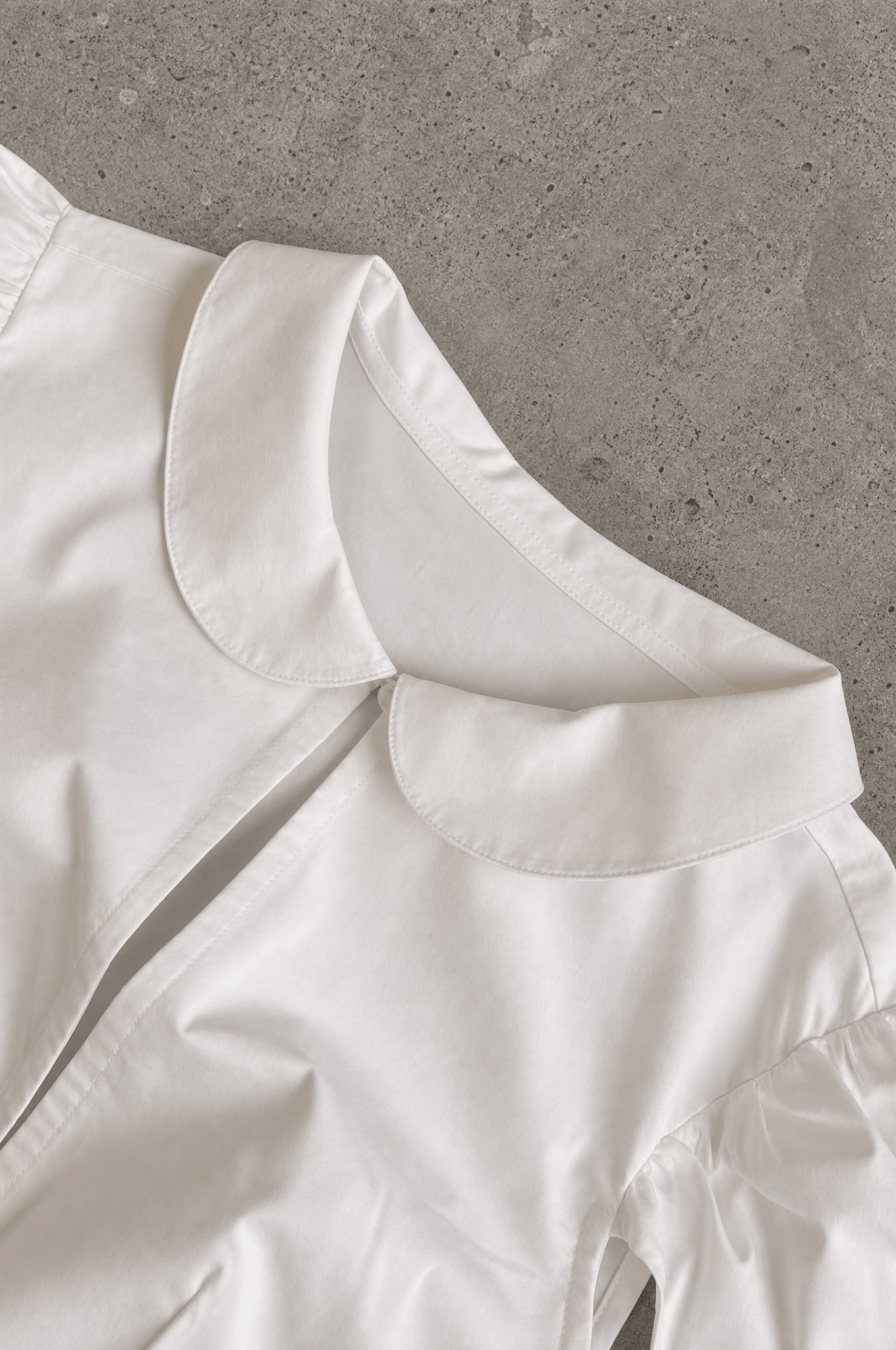 White Blush Collar Shirt - BEEGLEE