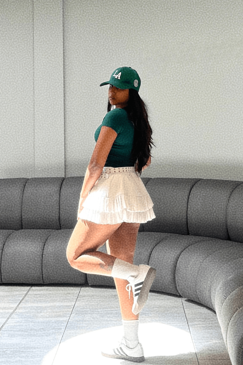 White Chilling Mini Skirt - BEEGLEE