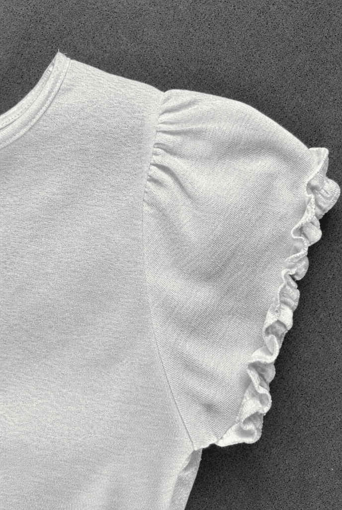 White Cowl Lace Top - BEEGLEE