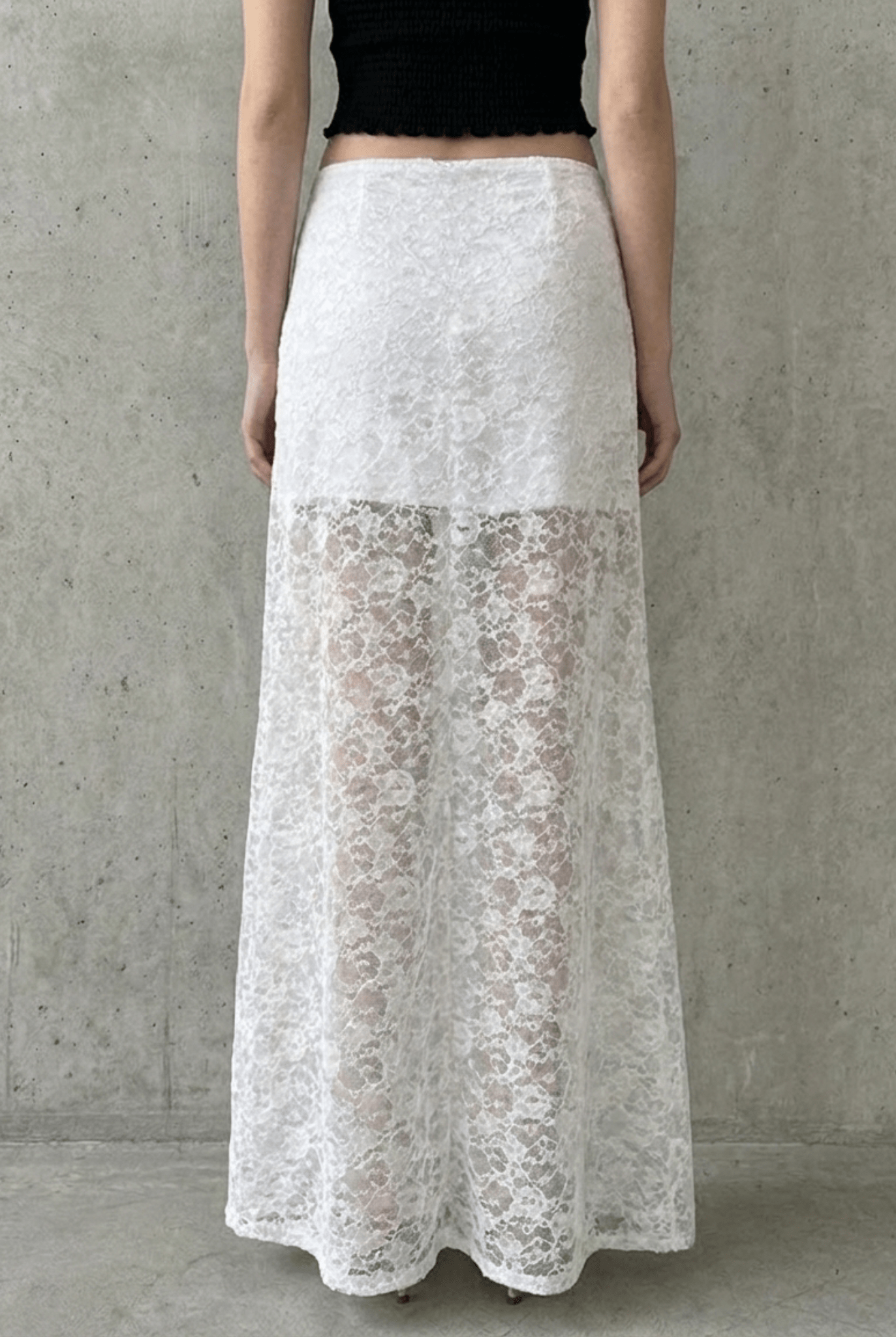 White Daina Lace Maxi Skirt - BEEGLEE