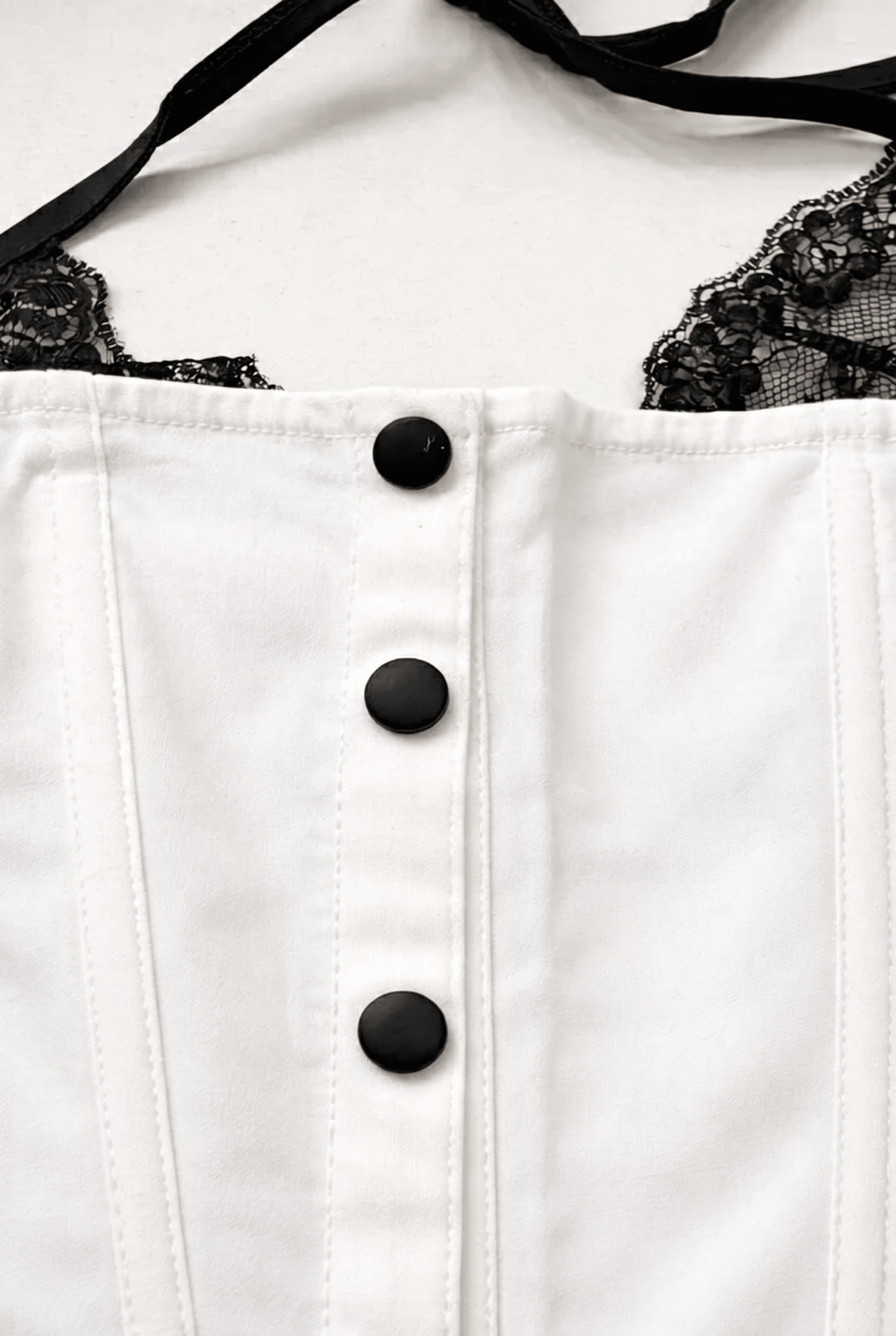 White Ironclad Corset - BEEGLEE