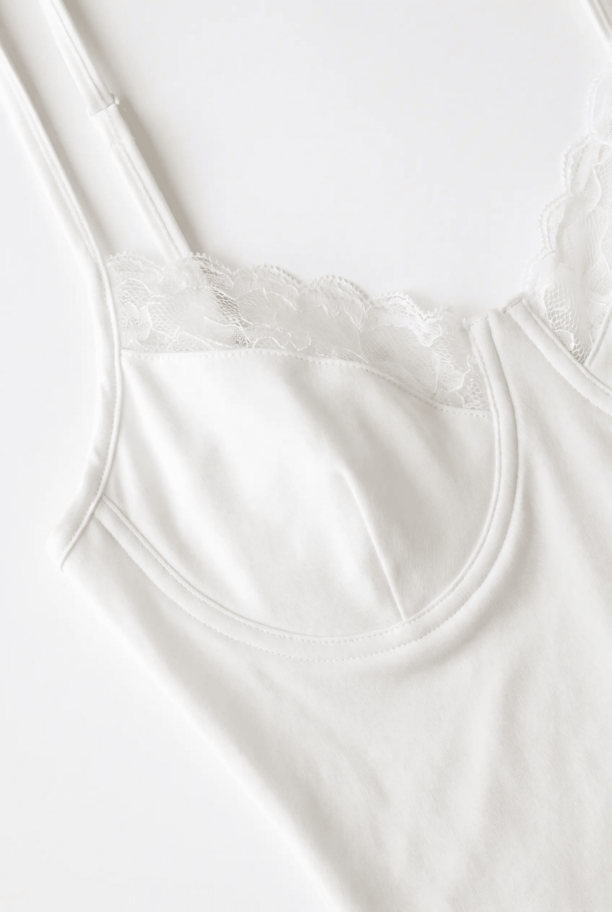 White Laced-Up Bodysuit - BEEGLEE